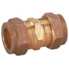 RS PRO Brass Compression Fitting Compression Coupler Male G 1/4 in 203-8625