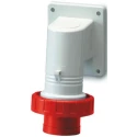 Scame EUREKA IP66, IP67 Red Wall Mount 3P+PE Right Angle Industrial Power Connector 16A 415V 247.1696