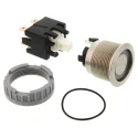 Schurter MSM LA 22 Series Illuminated Push Button Switch, Latching, Panel Mount, 22 mm Cutout, DPDT, Red 1241.6834.1121000