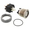 Schurter MSM LA 22 Series Illuminated Push Button Switch, Latching, Panel Mount, 22 mm Cutout, DPDT, Red 1241.6834.1121000