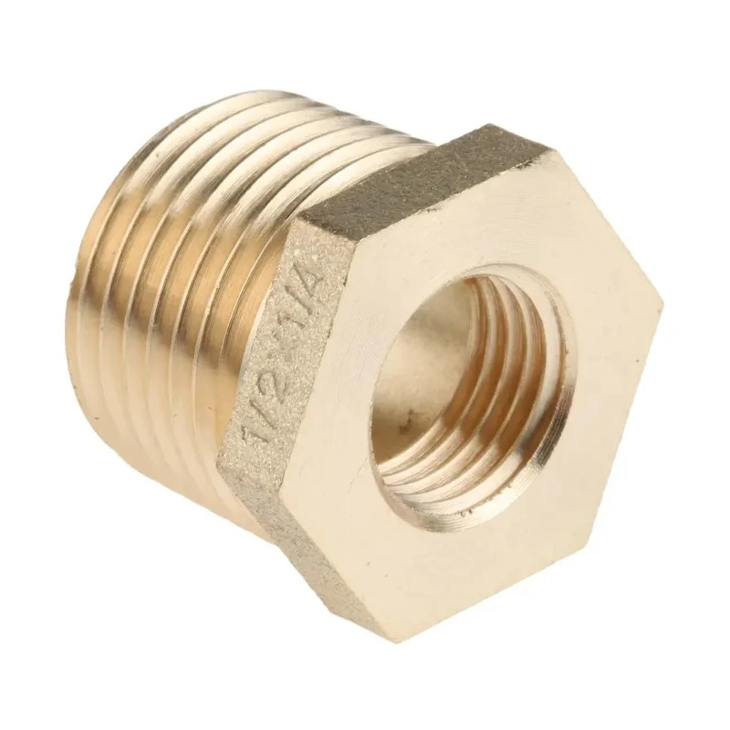 RS PRO Brass Threaded Fitting Straight 1/2 In Reducer Bush Male BSP 1/2 in to Female BSP 1/4 in 203-9022