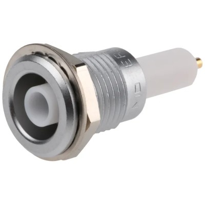 LEMO 1S Series Coaxial Connector Panel Mount Female Circular Coaxial Straight Body Solder ERA.1S.405.CTL