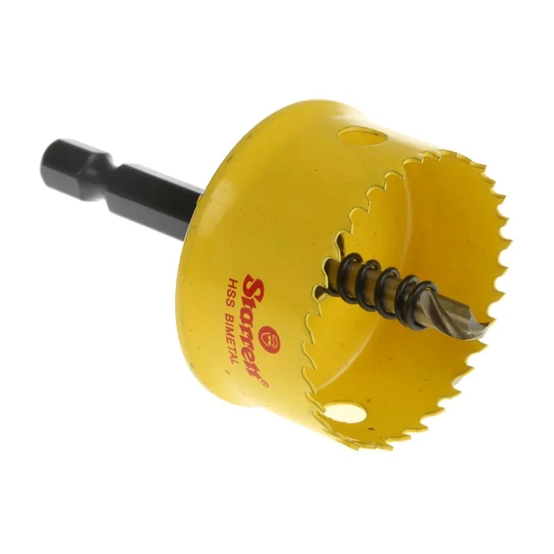 Starrett 35 mm Diameter High Speed Steel Bi-Metal Drill Bit for Wood Mild Steel Sheet Plasterboard CSC35