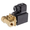 Burkert Brass Body 2-Port Normally Closed Solenoid Valve 230V AC 1/4 in G Threaded Inlet & 6.35 mm Outlet 053188