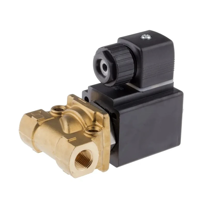 Burkert Brass Body 2-Port Normally Closed Solenoid Valve 230V AC 1/4 in G Threaded Inlet & 6.35 mm Outlet 053188