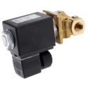 Burkert Brass Body 2-Port Normally Closed Solenoid Valve 230V AC 1/4 in G Threaded Inlet & 6.35 mm Outlet 053188