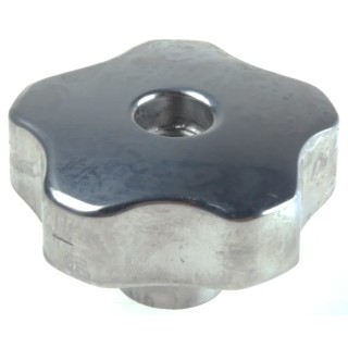 NEUTRAL Silver Aluminium Multiple Lobes Clamping Knob, Threaded Hole, 40 mm Diameter, 19 mm Thread Length 478-428