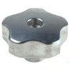 NEUTRAL Silver Aluminium Multiple Lobes Clamping Knob, Threaded Hole, 40 mm Diameter, 19 mm Thread Length 478-428