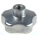 NEUTRAL Silver Aluminium Multiple Lobes Clamping Knob, Threaded Hole, 40 mm Diameter, 19 mm Thread Length 478-428