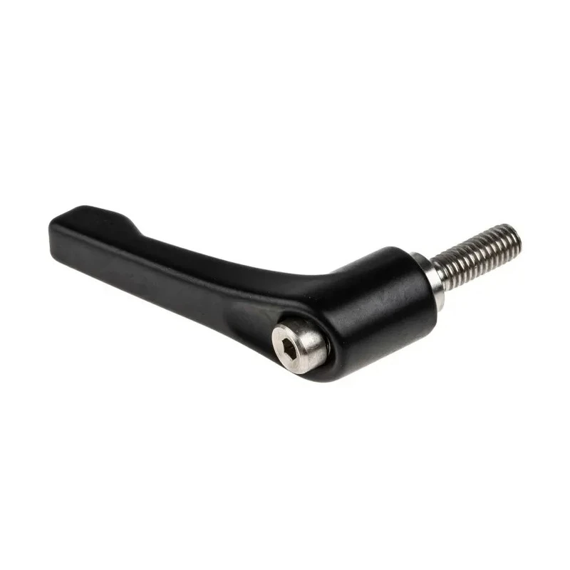 RS PRO Stainless Steel Clamping Lever M6 x 16 mm Die Cast Zinc Handle Black 42mm Length 478-866