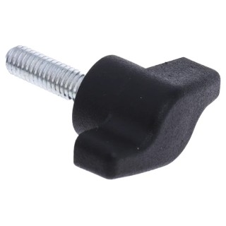 RS PRO Black Thermoplastic Wing Clamping Knob Threaded Stud 35 mm Diameter Model 478-444