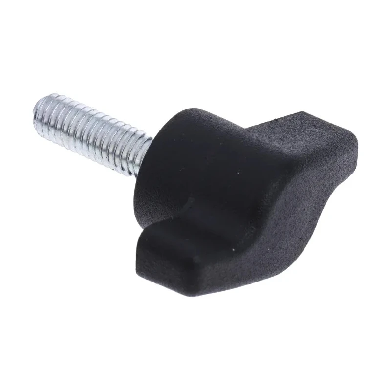 RS PRO Black Thermoplastic Wing Clamping Knob Threaded Stud 35 mm Diameter Model 478-444
