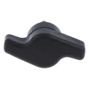 RS PRO Black Thermoplastic Wing Clamping Knob Threaded Stud 35 mm Diameter Model 478-444
