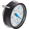Festo Threaded Pressure Gauge 63 mm Dial Size 1/4 in G Connection Brass Case ABS Black Dial FVAM-63-V1/0-G1/4-EN