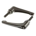 RS PRO Stainless Steel Clamping Lever M10 x 32 mm Black Die Cast Zinc Handle Steel Shaft 478-898