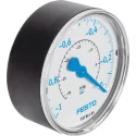 Festo 40 mm Threaded Pressure Gauge R 1/8, Vacuum Pressure Gauge, 0 bar VAM-40-V1/0-R1/8-EN