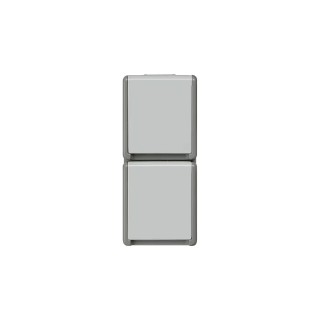 Siemens 16A Grey 2 Gang Plug Socket DELTA Outdoor Type F 5UB4723