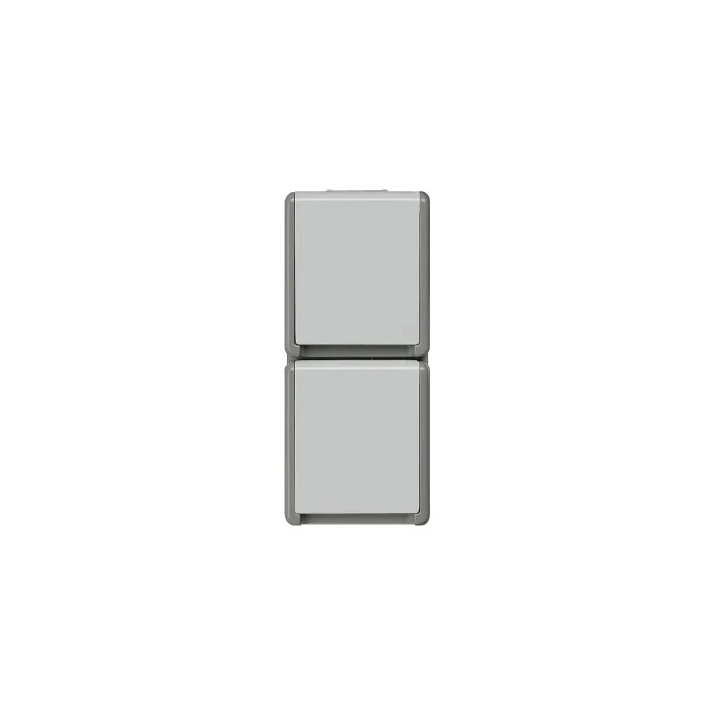 Siemens 16A Grey 2 Gang Plug Socket DELTA Outdoor Type F 5UB4723