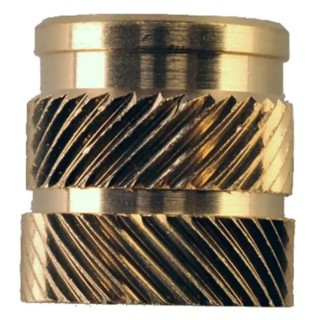 RS Pro Brass Threaded Insert M3.5 Flush, 5.4 mm Flange Diameter, 4.8 mm Fixing Hole Diameter, 7.1 mm Depth 204-0615