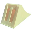 RS PRO High Density Polyethylene Wheel Chock Safety Equipment Yellow Model 204-1755