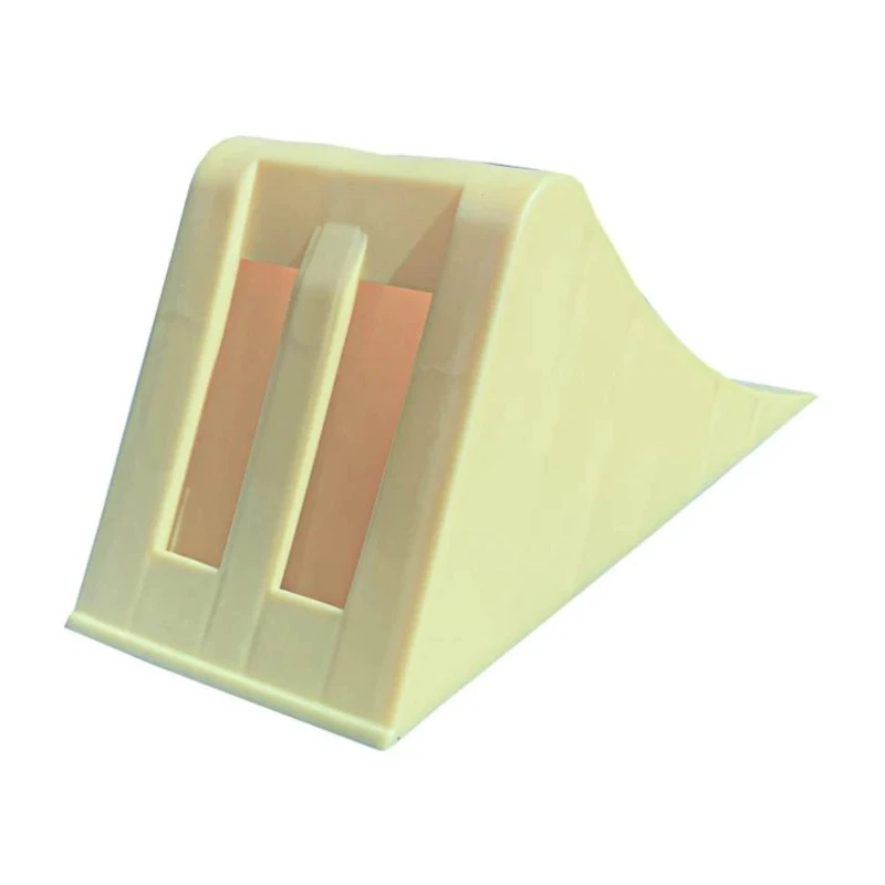 RS PRO High Density Polyethylene Wheel Chock Safety Equipment Yellow Model 204-1755