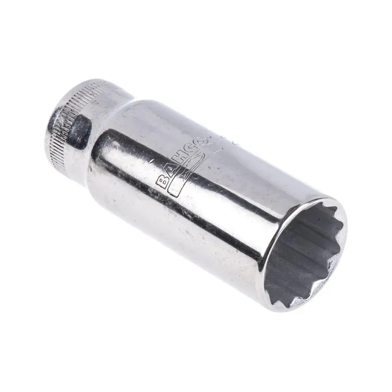 Bahco 1/2 in Drive 24 mm 12 Point Square Drive Socket, Polished Alloy Steel, 82.6mm Overall Length 7805DM-24