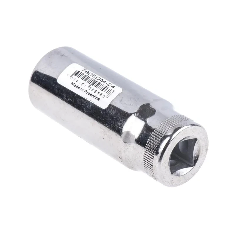 Bahco 1/2 in Drive 24 mm 12 Point Square Drive Socket, Polished Alloy Steel, 82.6mm Overall Length 7805DM-24
