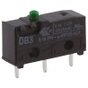 ZF Plunger Micro Switch with PCB Terminal, 100mA, 250 V AC, SPDT, IP50, DB3C-C1AA