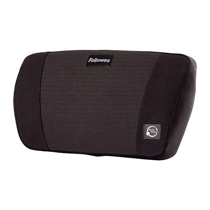 Fellowes Black Foam Back Support Lumbar Office Chair Cushion Adjustable Straps 8026501