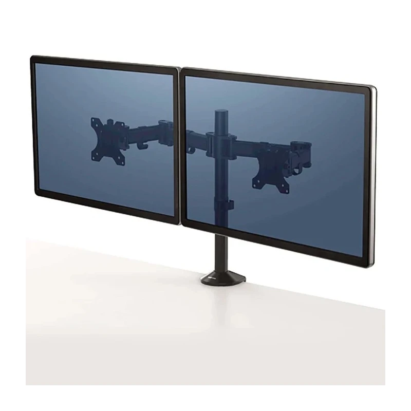 Fellowes Dual Monitor Arm Support for 2 Displays up to 30in 8kg Max Load 75x75 or 100x100 mm VESA 550mm Height 726mm 8502601
