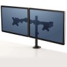 Fellowes Dual Monitor Arm Support for 2 Displays up to 30in 8kg Max Load 75x75 or 100x100 mm VESA 550mm Height 726mm 8502601