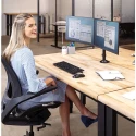 Fellowes Dual Monitor Arm Support for 2 Displays up to 30in 8kg Max Load 75x75 or 100x100 mm VESA 550mm Height 726mm 8502601