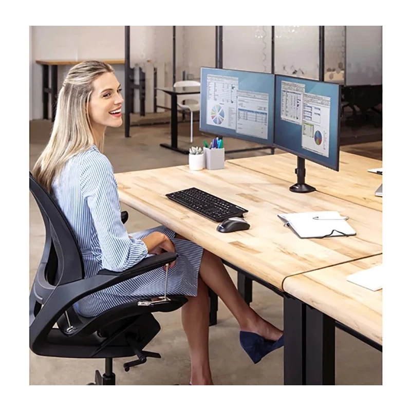 Fellowes Dual Monitor Arm Support for 2 Displays up to 30in 8kg Max Load 75x75 or 100x100 mm VESA 550mm Height 726mm 8502601