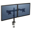 Fellowes Dual Monitor Arm Support for 2 Displays up to 30in 8kg Max Load 75x75 or 100x100 mm VESA 550mm Height 726mm 8502601