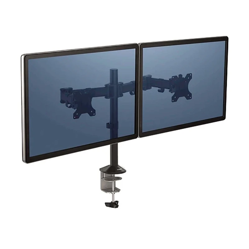 Fellowes Dual Monitor Arm Support for 2 Displays up to 30in 8kg Max Load 75x75 or 100x100 mm VESA 550mm Height 726mm 8502601