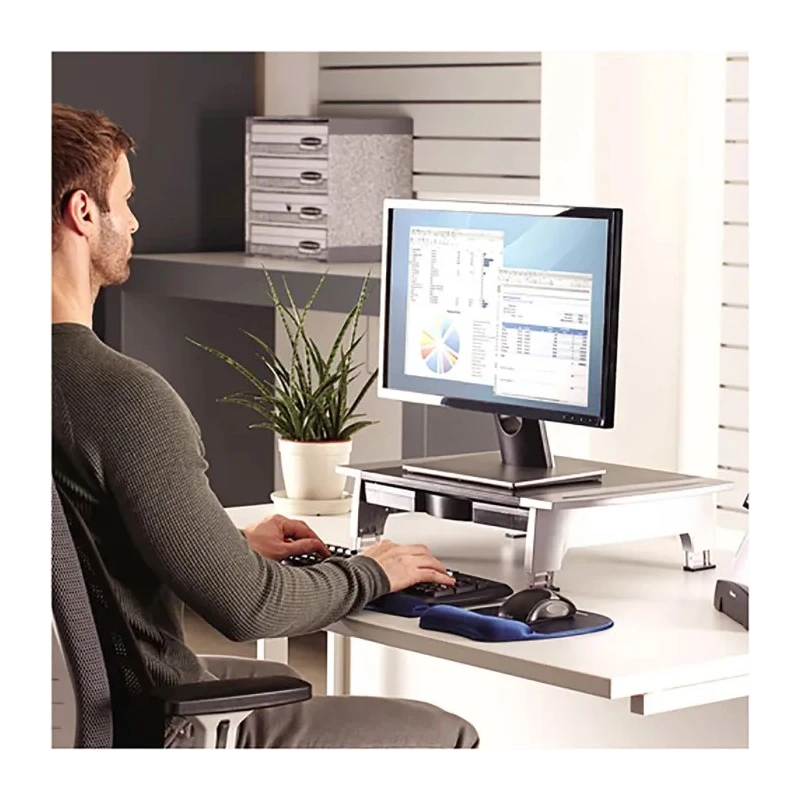 Fellowes Dual Monitor Arm Support for 2 Displays up to 30in 8kg Max Load 75x75 or 100x100 mm VESA 550mm Height 726mm 8502601