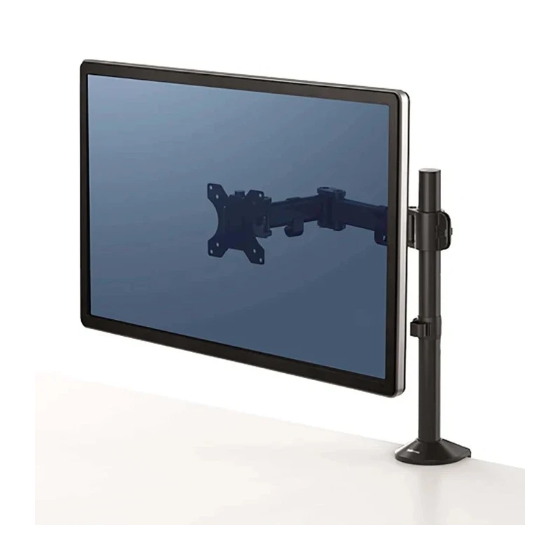 Fellowes Single Monitor Arm with Extension Arm, Supports 32in Screen Up to 8kg, VESA 75x75 or 100x100 mm, Height 8502501