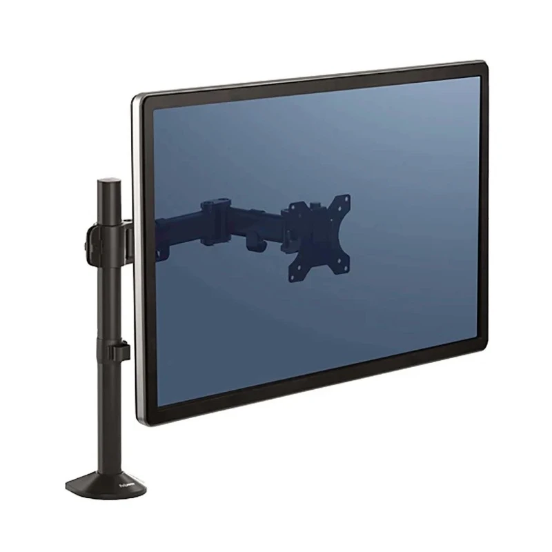 Fellowes Single Monitor Arm with Extension Arm, Supports 32in Screen Up to 8kg, VESA 75x75 or 100x100 mm, Height 8502501