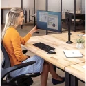 Fellowes Single Monitor Arm with Extension Arm, Supports 32in Screen Up to 8kg, VESA 75x75 or 100x100 mm, Height 8502501