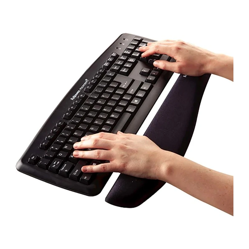 Fellowes Black Plastic, Foam, Mesh Fabric Wrist Rest 25.4 mm Height 238.1 mm Length 184.2 mm Width 9252103