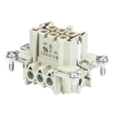 Wieland 6 Way Screw Panel Mount Insert Connector Female, 16A Current, 500V Voltage BAS BUS Series 70.300.0640.0