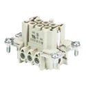 Wieland Panel Mount Insert Connector Screw Termination 6 Way 16A 500V BAS BUS 70.300.0640.0