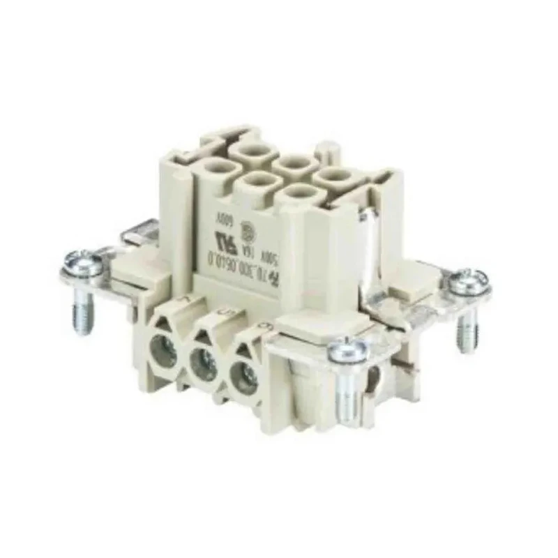 Wieland Panel Mount Insert Connector Screw Termination 6 Way 16A 500V BAS BUS 70.300.0640.0