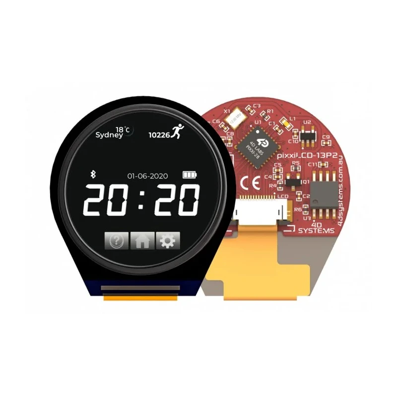 4D Systems 1.3 Inch SPI Interface LCD Colour Display 240 x 240 Pixel pixxiLCD-13P2