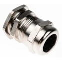SIB TEC Series Metallic Nickel Plated Brass Cable Gland, PG16 Thread Size, 8 mm Min. to 15 mm Max. Cable Diameter C5016000R