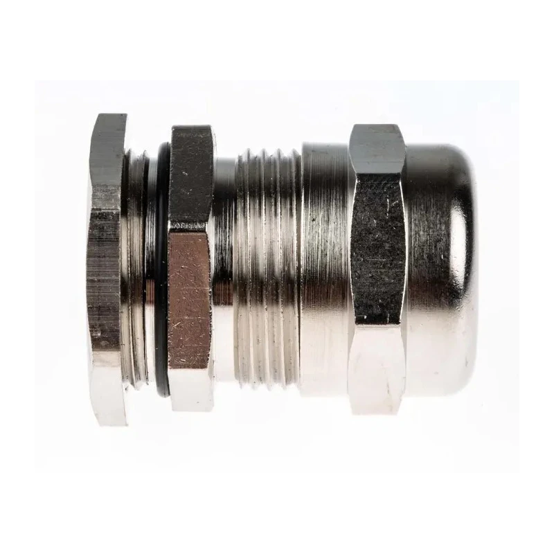 SIB TEC Series Metallic Nickel Plated Brass Cable Gland, PG16 Thread Size, 8 mm Min. to 15 mm Max. Cable Diameter C5016000R