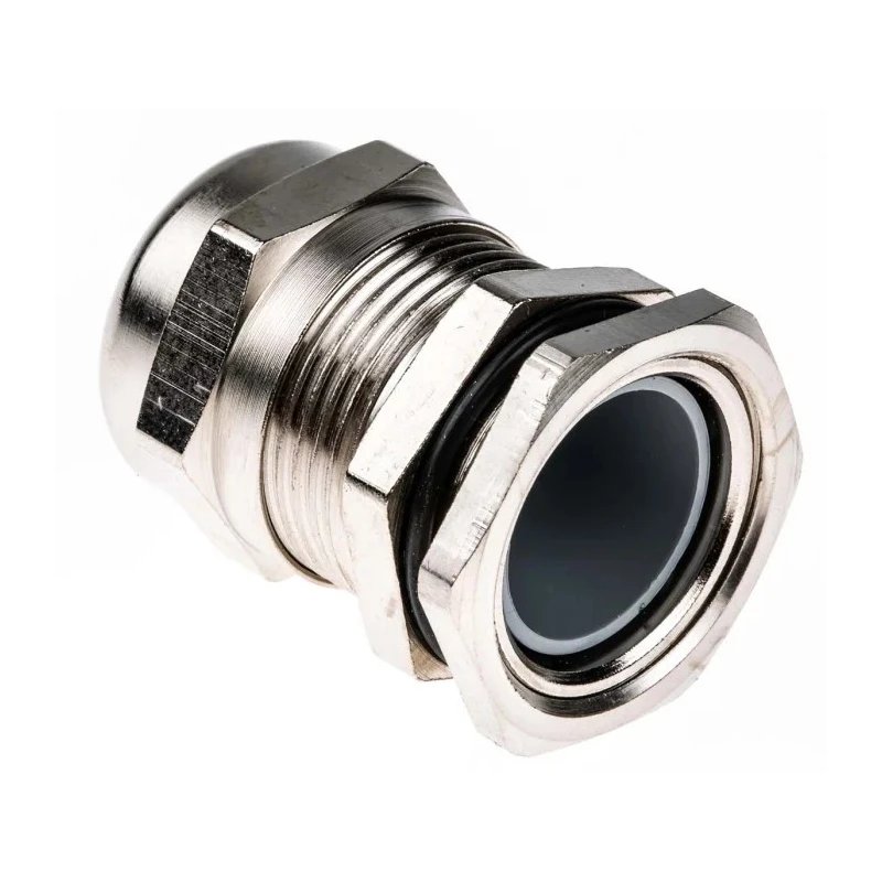 SIB TEC Series Metallic Nickel Plated Brass Cable Gland, PG16 Thread Size, 8 mm Min. to 15 mm Max. Cable Diameter C5016000R