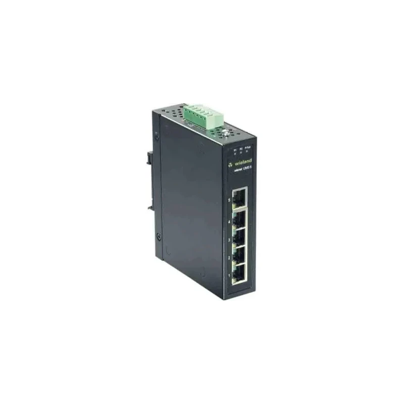 Wieland IP WIENET UMS 5-W Unmanaged 5-Port 100Mbps Network Switch Metal Housing 83.040.1001.0