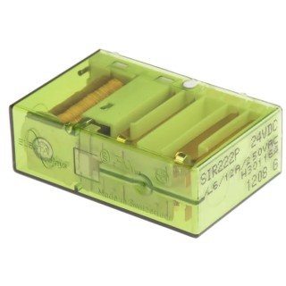 Elesta PCB Force Guided Relay 2-Pole DPDT, 24V DC Coil Voltage, Gold Plated Contacts SIR 222P 24VDC