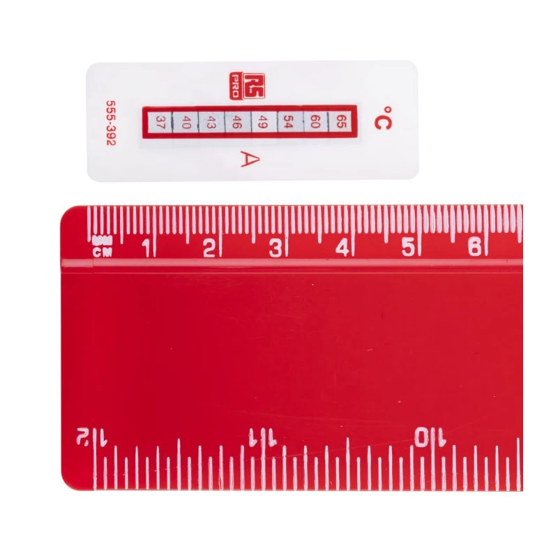 RS PRO Temperature Sensitive Label, 37 °C to 65 °C, 8 Levels, Vertical Orientation, Non-Reversible, 10 Labels Per 555-392